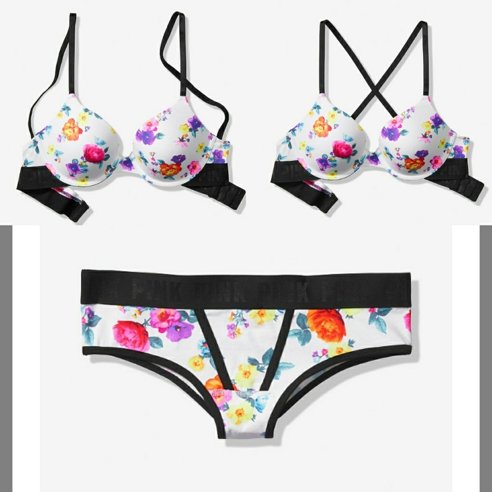 VS PINK 36b bra & panty set M
